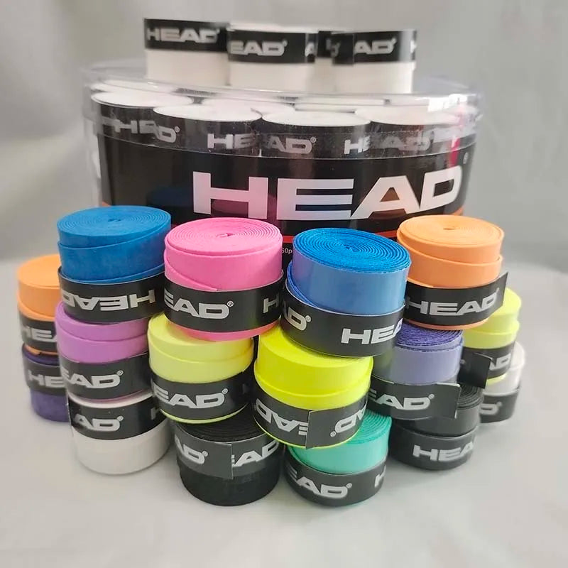 6 Pieces Original HEAD Overgrip Anti Slip Tennis Racket Sweatband Grips Padel Shock Absorption Grip Tape Training Accessories